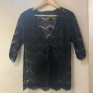 Very cute The Kooples black lace blouse